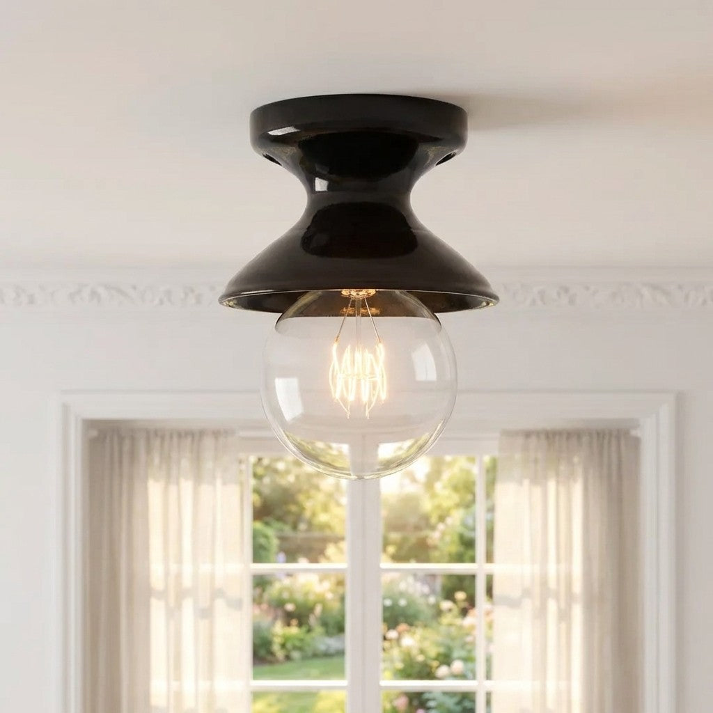 Modern Colourful Ceramic Flush Mount Ceiling Light, Six Shade Colours