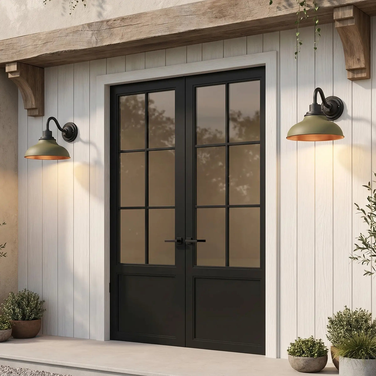 Industrial 12 in Dome Metal Gooseneck Wall Sconce, Eleven Finishes