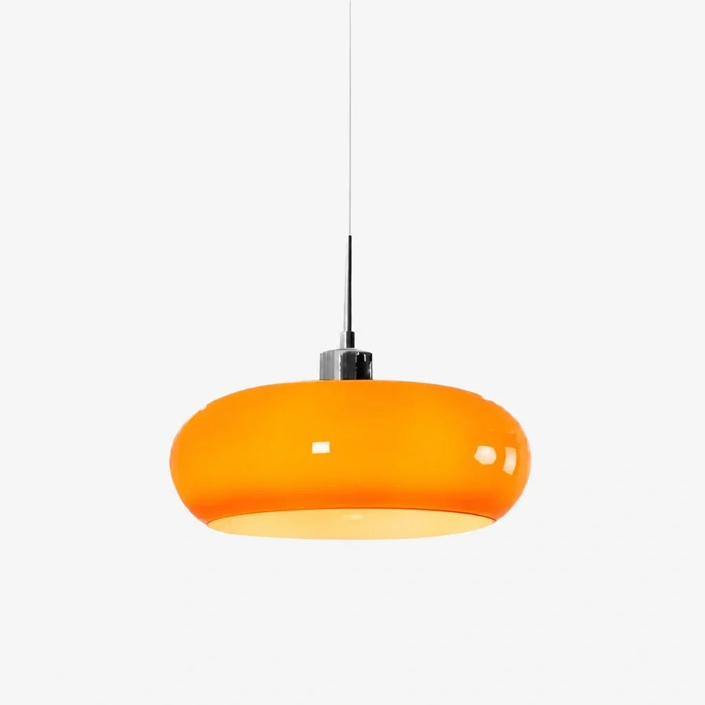 Nordic Bauhaus Glass Pendant Light, Milk Glass Shade, Adjustable Cord