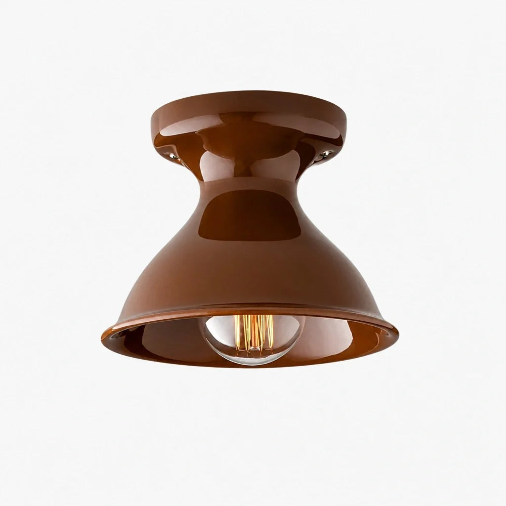 Modern Colourful Ceramic Flush Mount Ceiling Light, Six Shade Colours