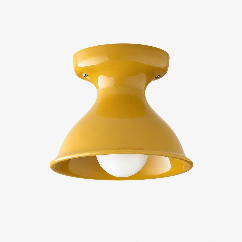 Modern Colourful Ceramic Flush Mount Ceiling Light, Six Shade Colours
