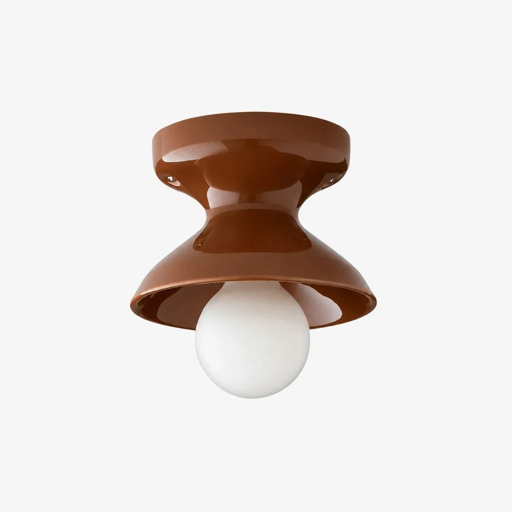 Modern Colourful Ceramic Flush Mount Ceiling Light, Six Shade Colours