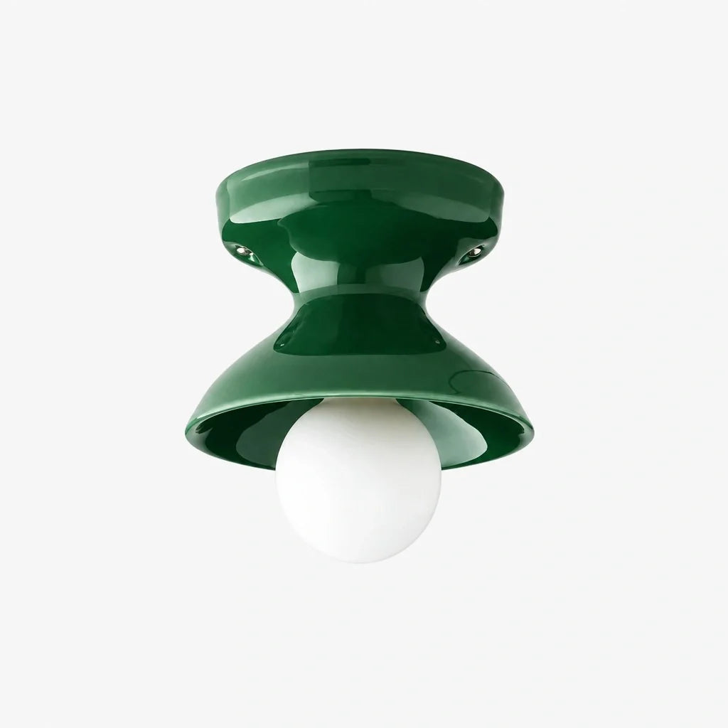 Modern Colourful Ceramic Flush Mount Ceiling Light, Six Shade Colours