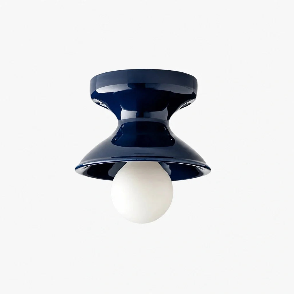 Modern Colourful Ceramic Flush Mount Ceiling Light, Six Shade Colours