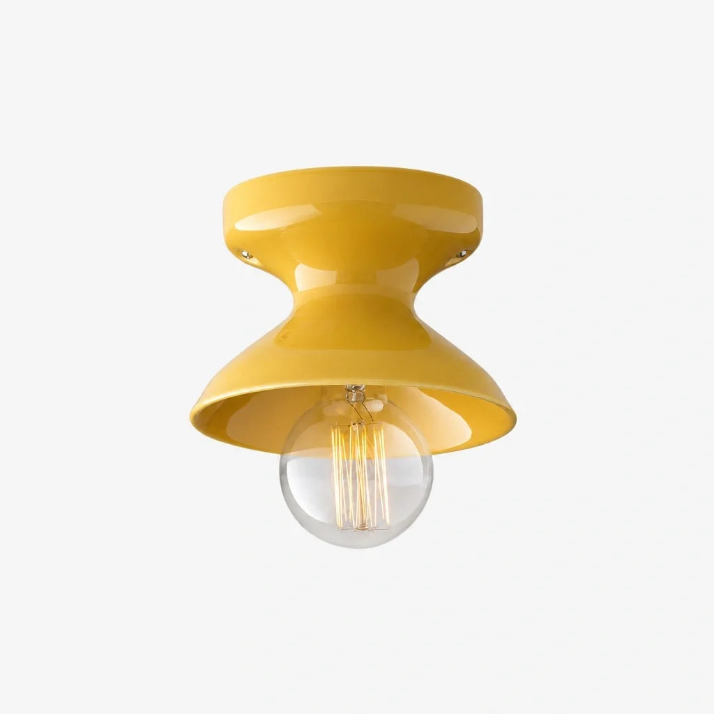 Modern Colourful Ceramic Flush Mount Ceiling Light, Six Shade Colours