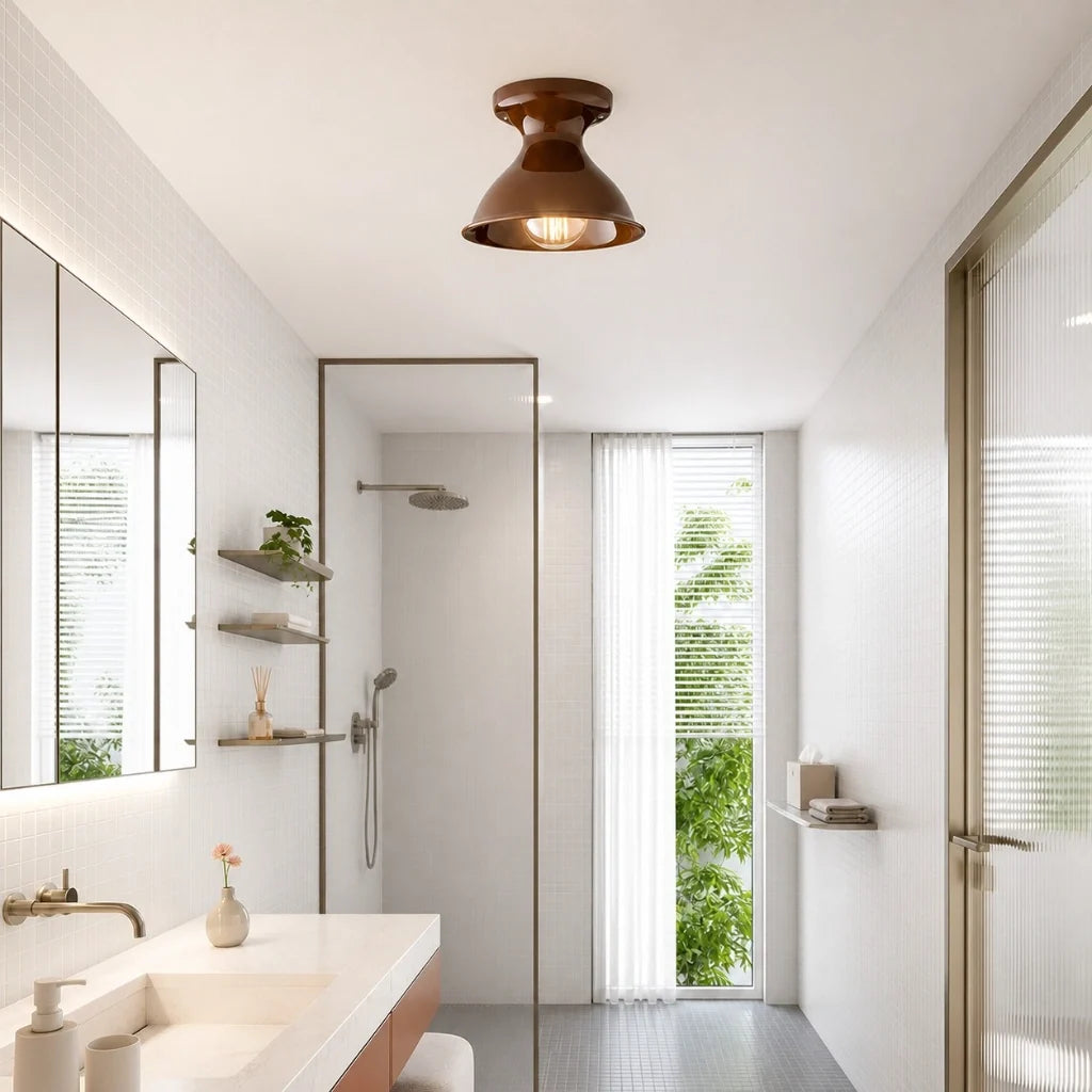 Modern Colourful Ceramic Flush Mount Ceiling Light, Six Shade Colours