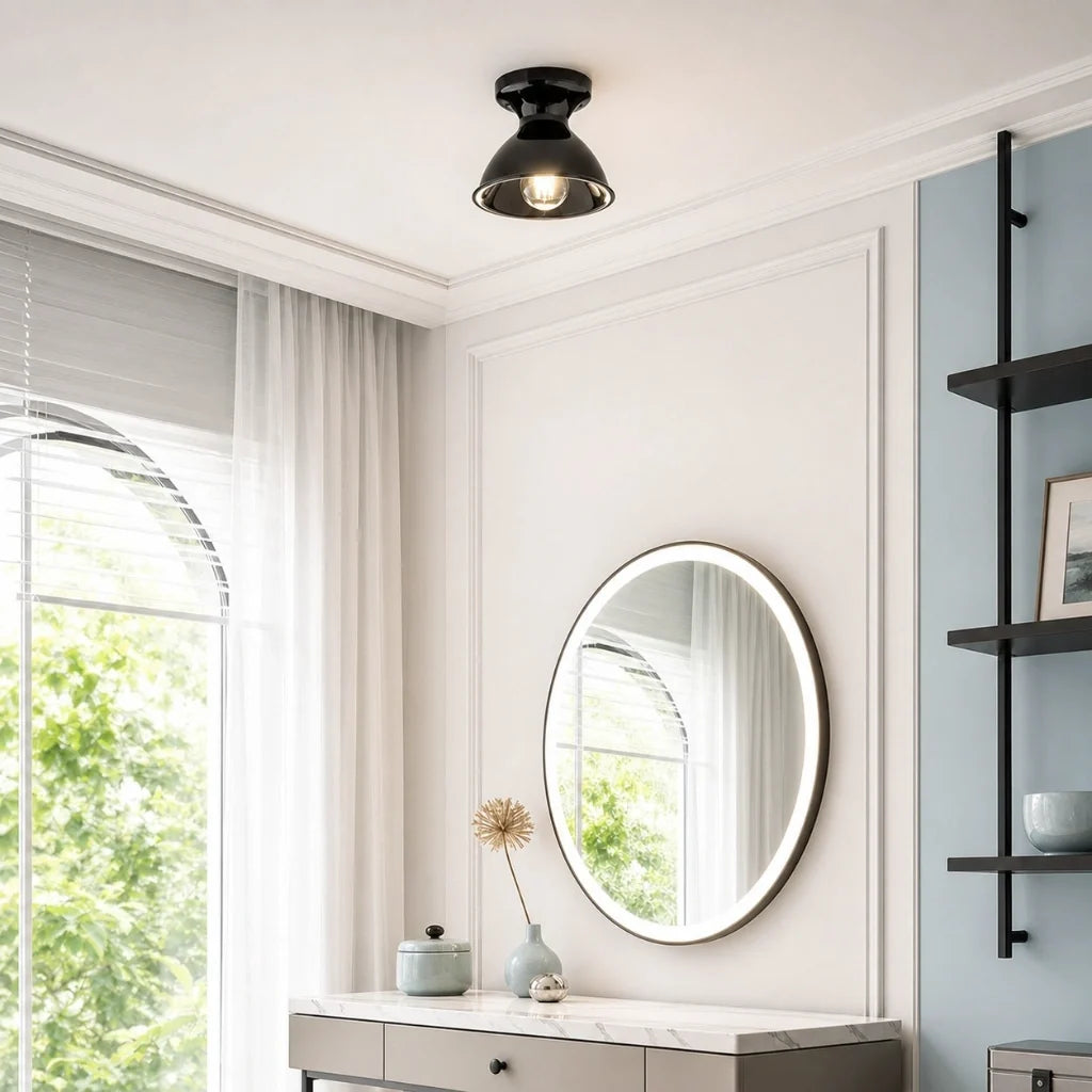 Modern Colourful Ceramic Flush Mount Ceiling Light, Six Shade Colours