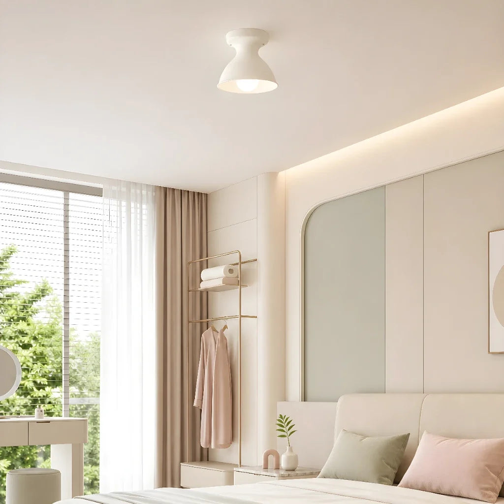 Modern Colourful Ceramic Flush Mount Ceiling Light, Six Shade Colours