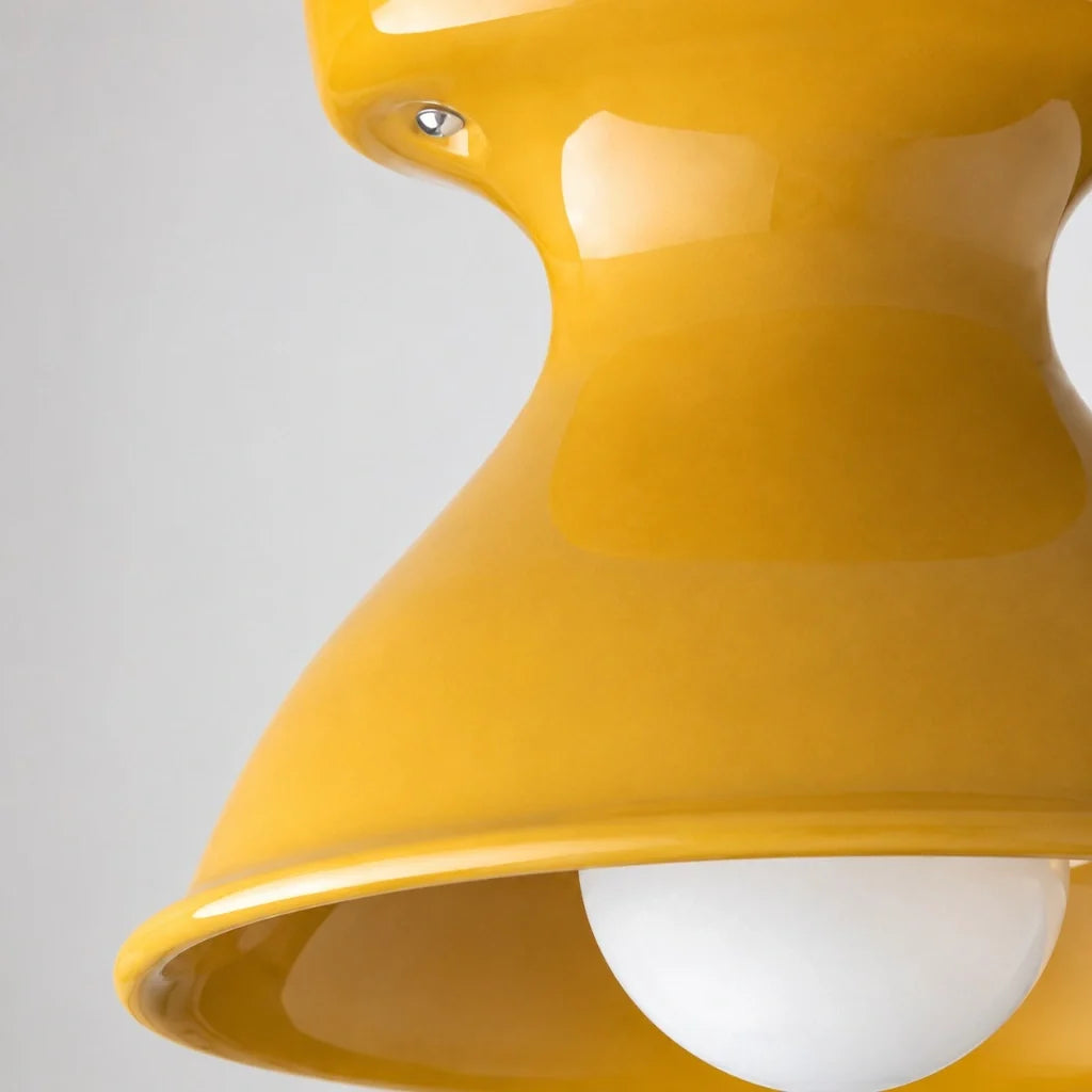 Modern Colourful Ceramic Flush Mount Ceiling Light, Six Shade Colours
