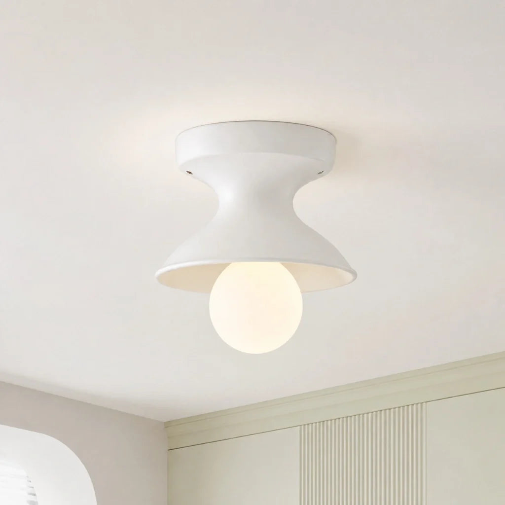 Modern Colourful Ceramic Flush Mount Ceiling Light, Six Shade Colours