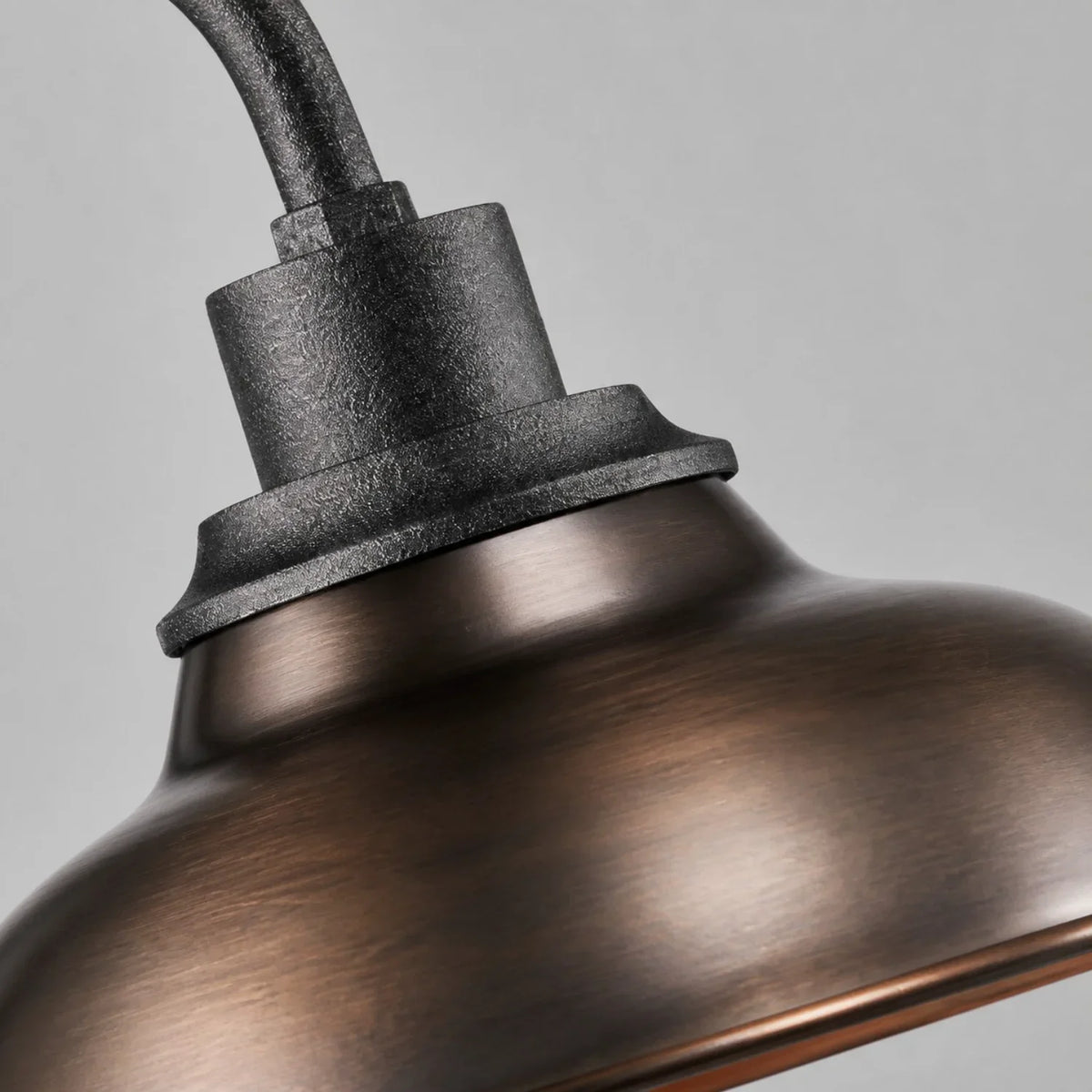 Industrial 12 in Dome Metal Gooseneck Wall Sconce, Eleven Finishes