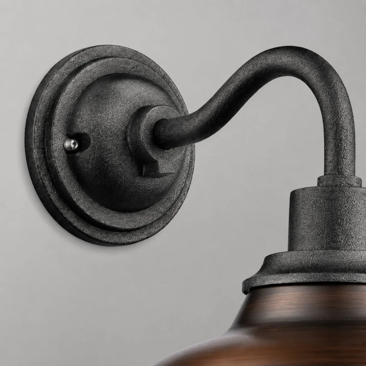 Industrial 12 in Dome Metal Gooseneck Wall Sconce, Eleven Finishes