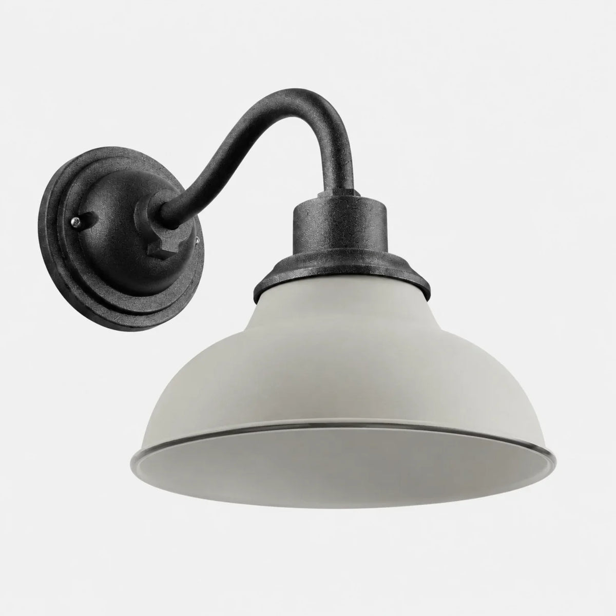 Industrial 12 in Dome Metal Gooseneck Wall Sconce, Eleven Finishes