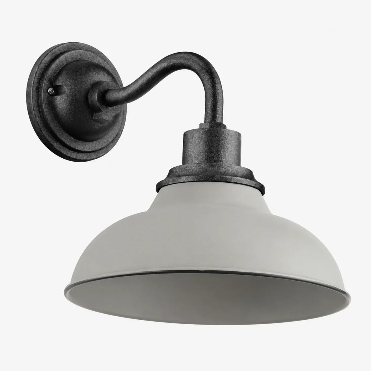 Industrial 12 in Dome Metal Gooseneck Wall Sconce, Eleven Finishes