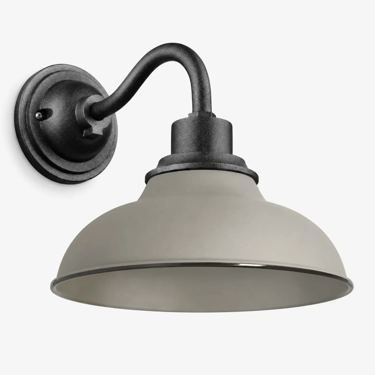 Industrial 12 in Dome Metal Gooseneck Wall Sconce, Eleven Finishes