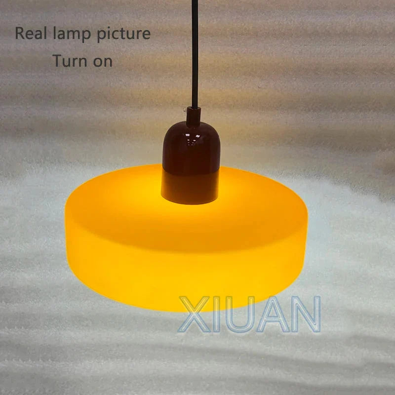 Retro Stained Glass Pendant Light, Colourful Glass Shade, 25 cm