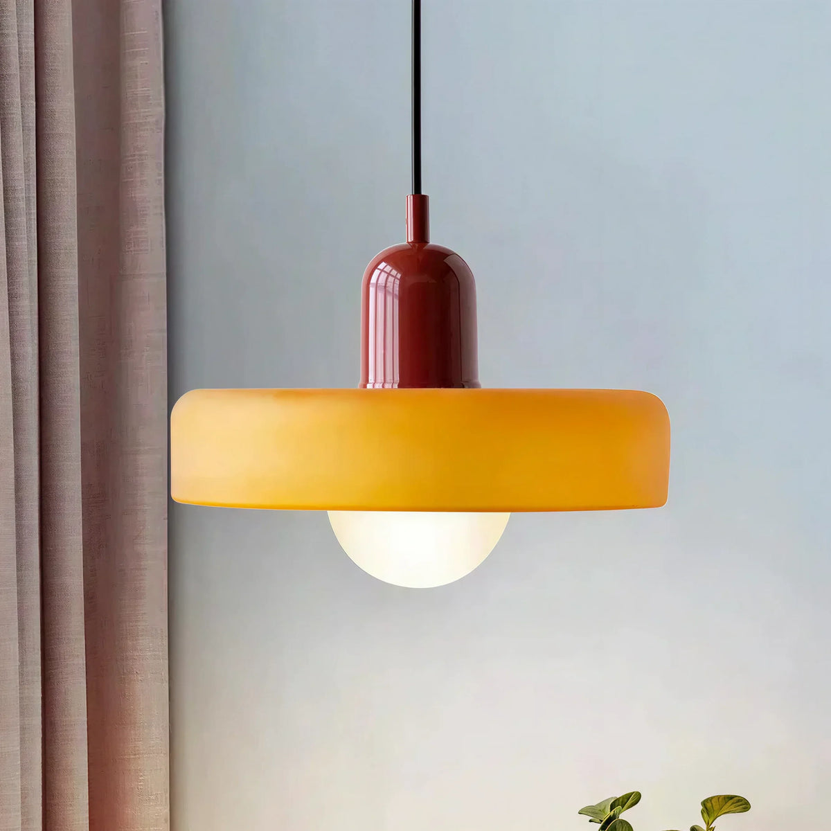 Retro Stained Glass Pendant Light, Colourful Glass Shade, 25 cm