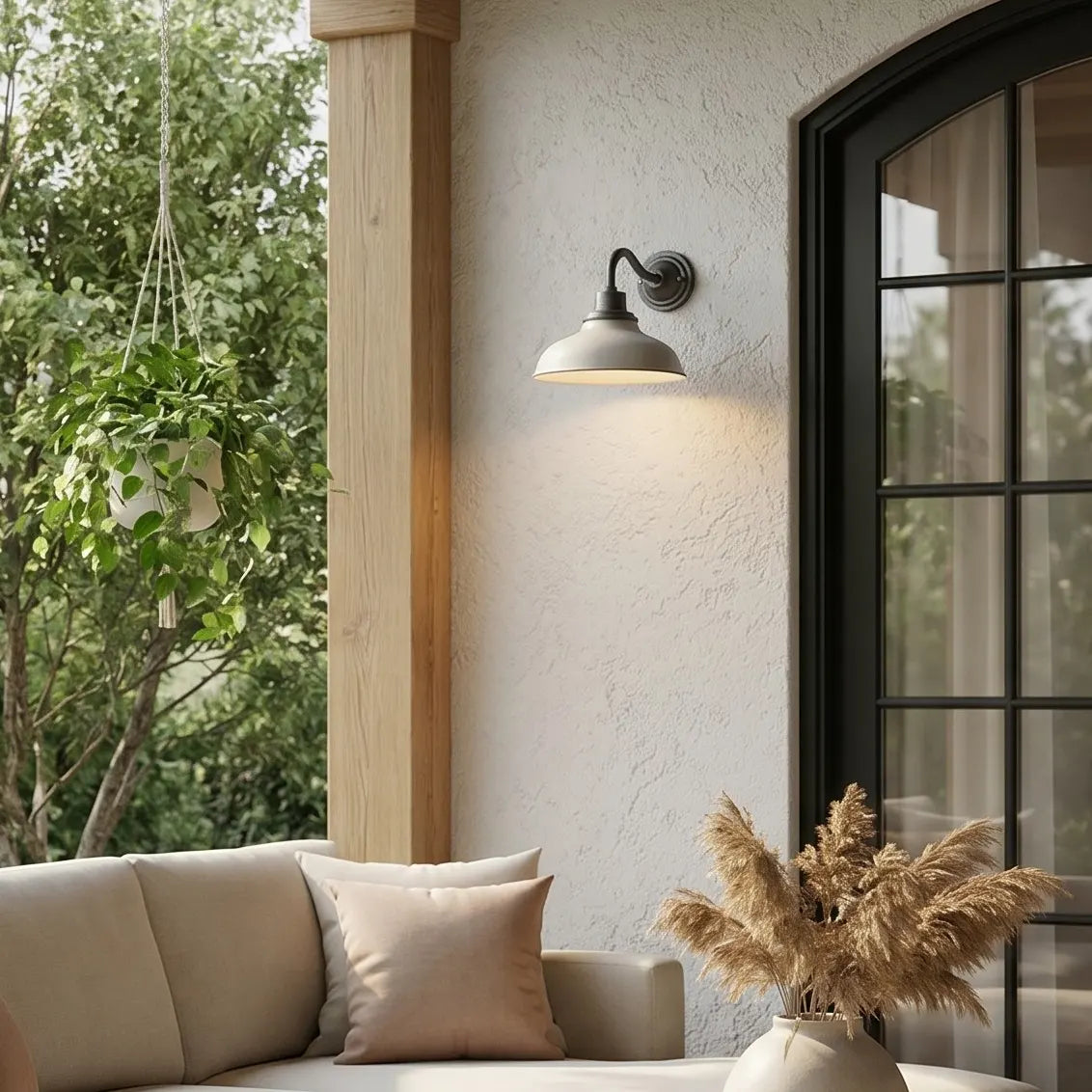 Industrial 12 in Dome Metal Gooseneck Wall Sconce, Eleven Finishes