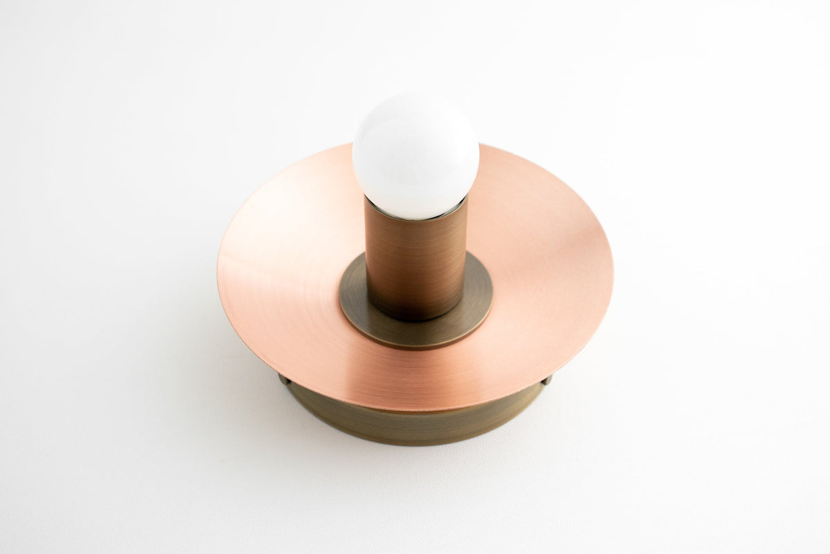 Mid-Century Modern Brass Wall Light with Opal Milk Glass Globe