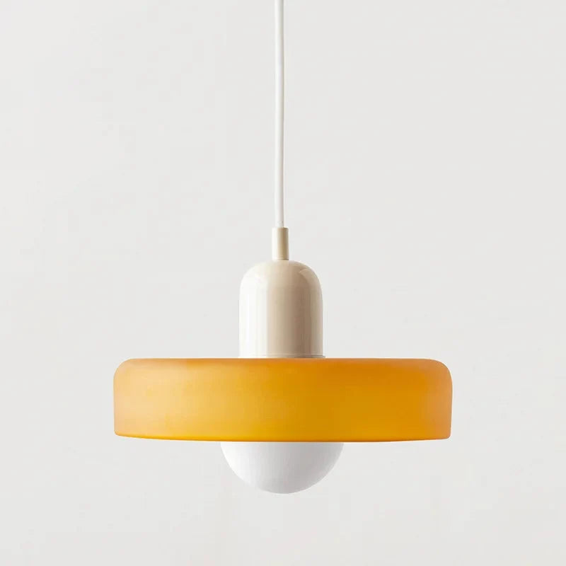 Retro Stained Glass Pendant Light, Colourful Glass Shade, 25 cm